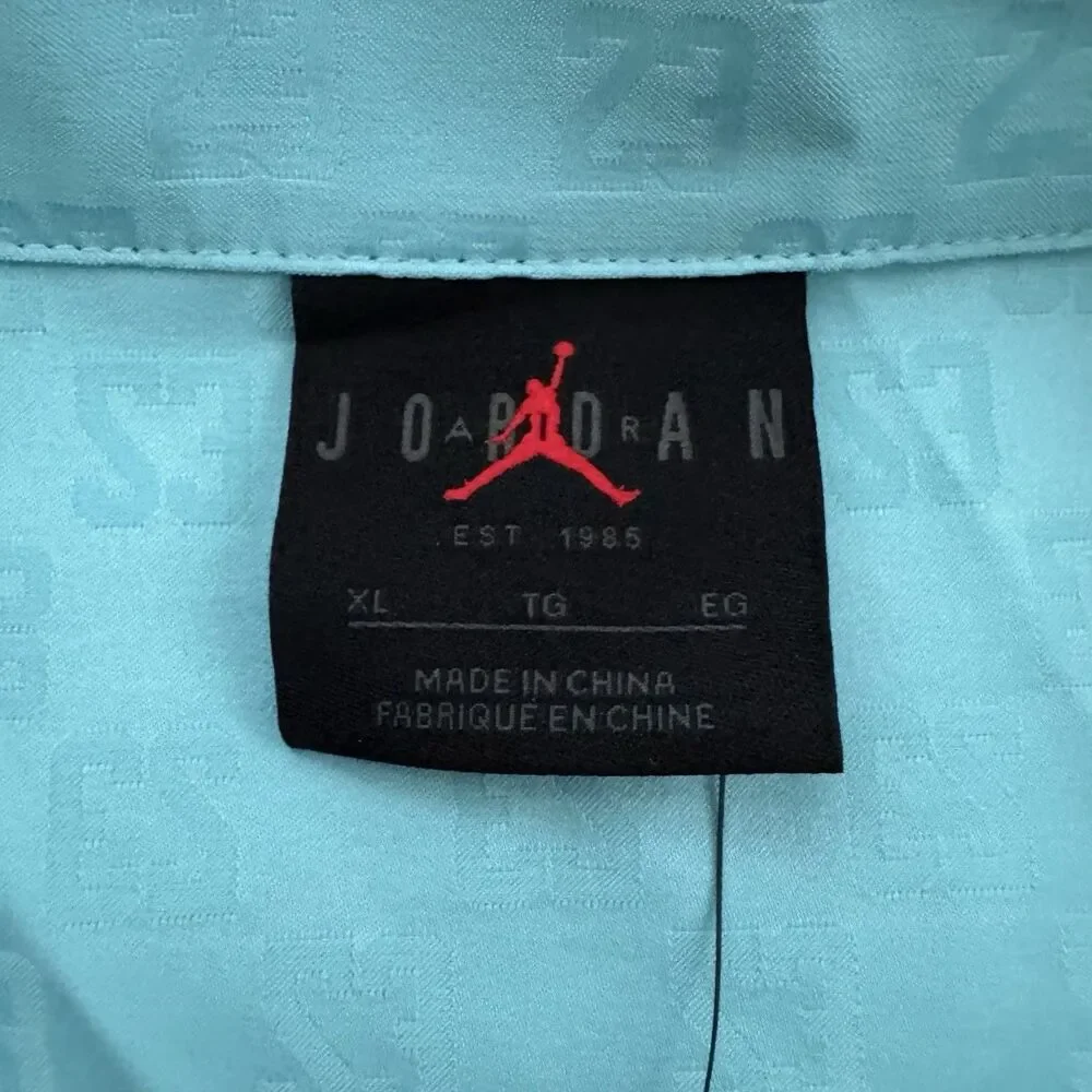 Air Jordan SAMPLE Monogram Button Down Short Sleeve Shirt